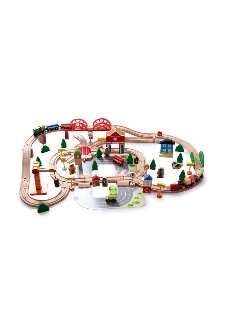 Factory Price Hudson Wooden Complete Imperial Train Set - 120 Pcs