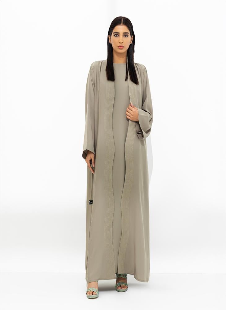 Waves patterned Abaya with inner and sheila