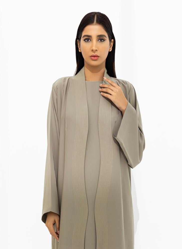 Waves patterned Abaya with inner and sheila