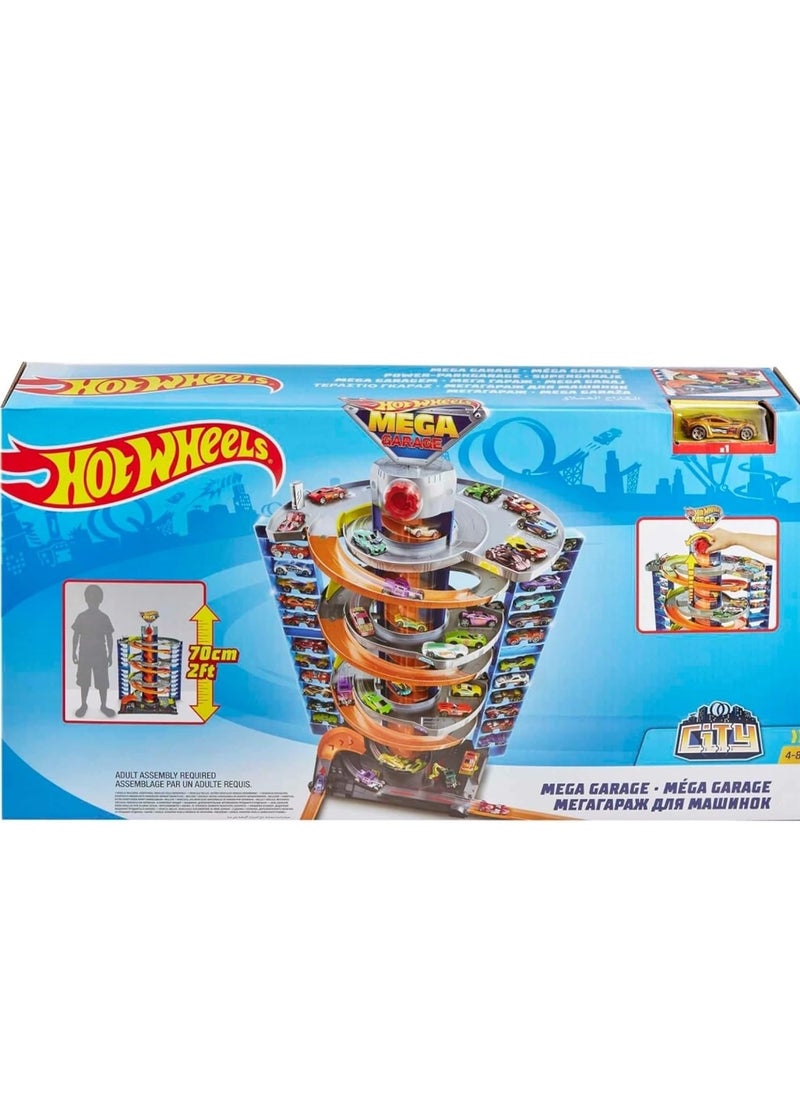 Hot Wheels City Mega Garage Playset with 1 Vehicle