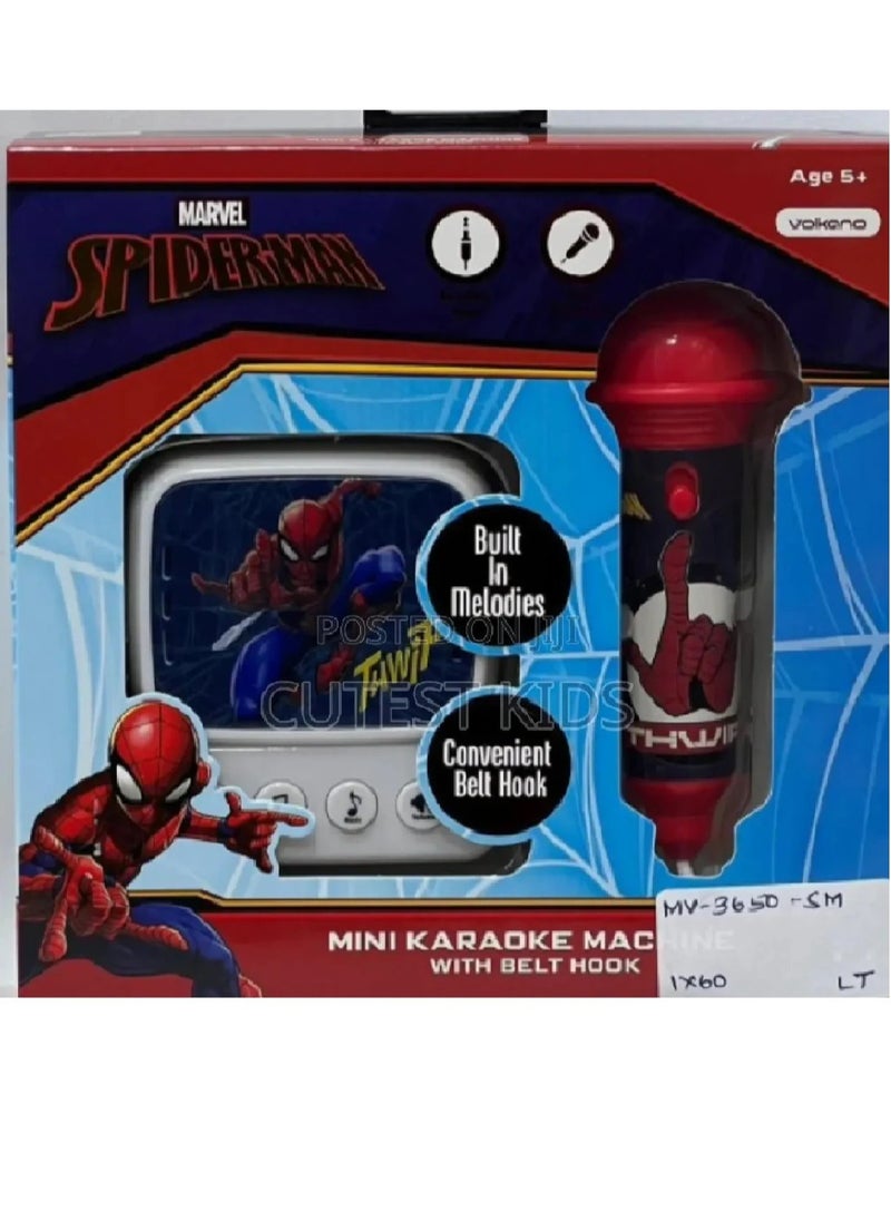 SpiderMan Small Karaoke Machine With Belt Hook (MV-3650-SM)