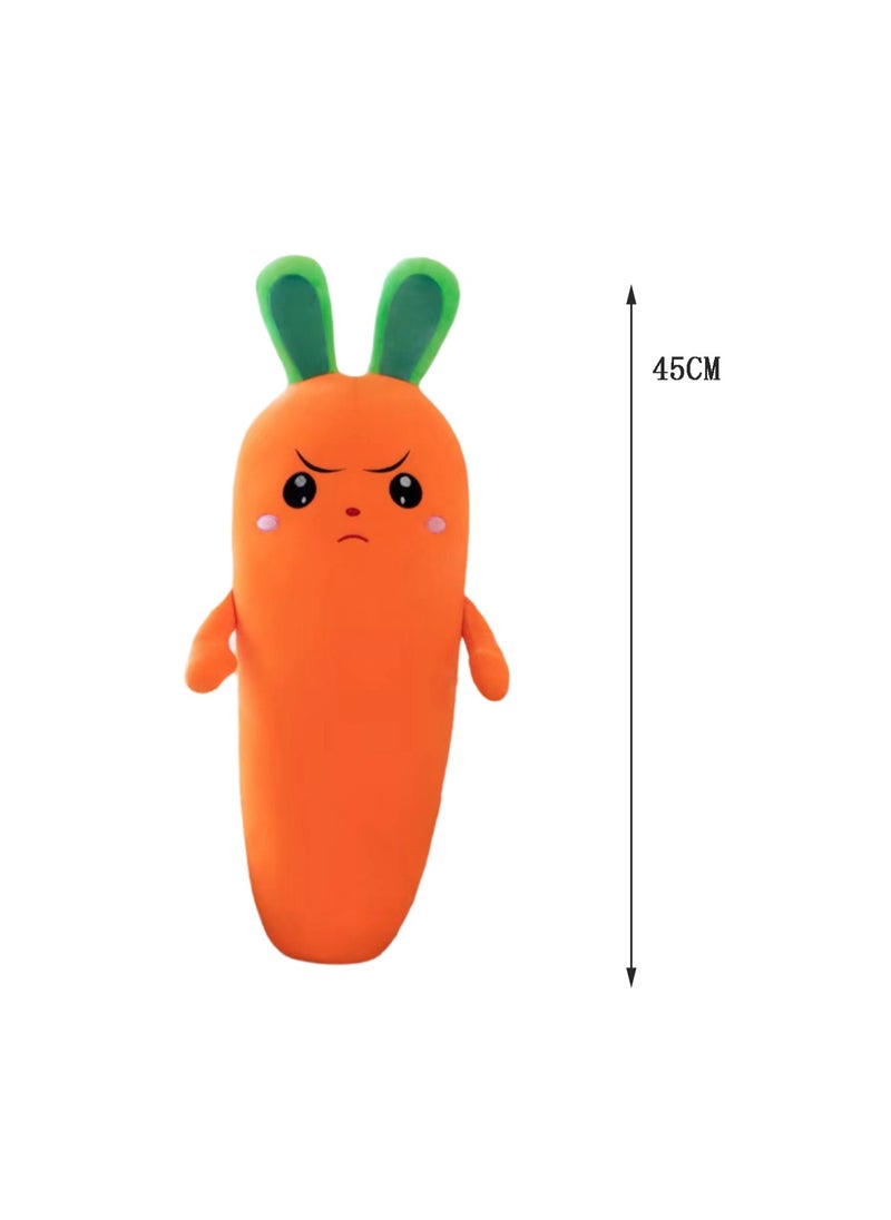 45 CM Cute Carrot Plush Toy Soft Stuffed Creativity Doll For Girls And Boys All Ages Gift