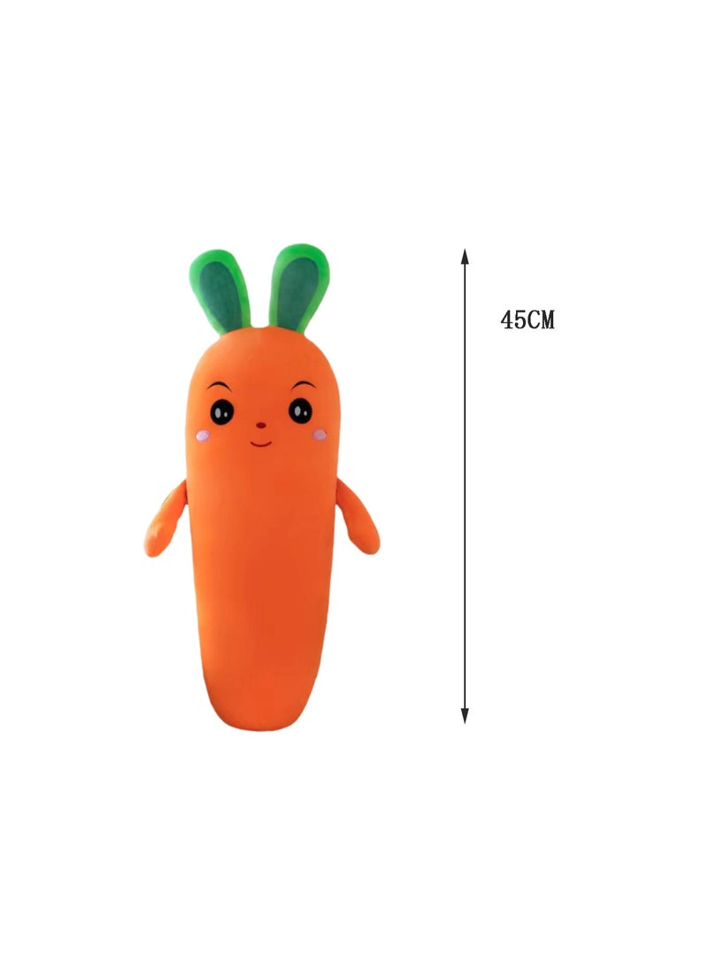 45 CM Cute Carrot Plush Toy Soft Stuffed Creativity Doll For Girls And Boys All Ages Gift