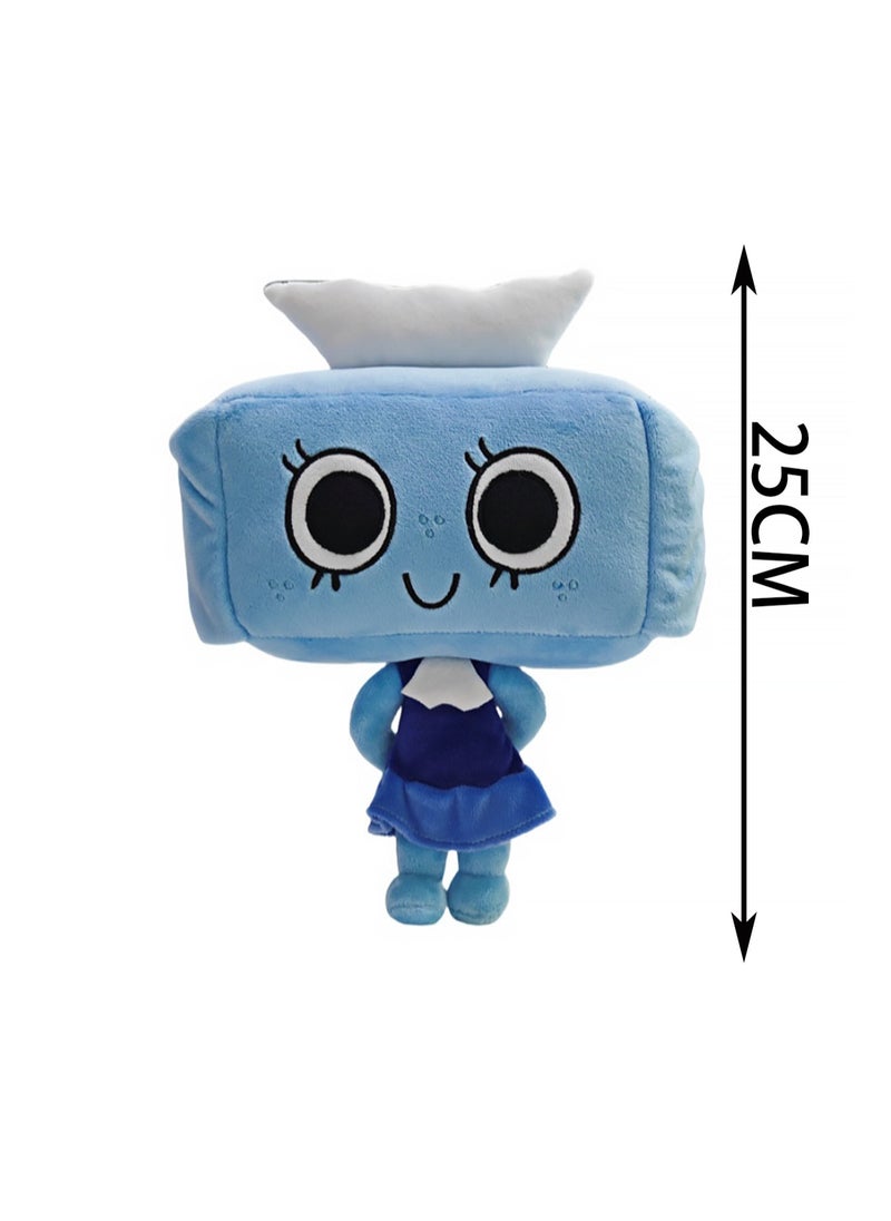 25cm Blue Tissue Doll Plush Toy Cute Surrounding Doll Stuffed Doll Toy, Boy Girl Gift