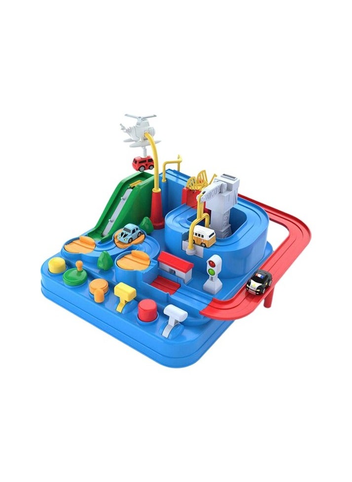 Mini Train Race Set toy Set Blue - Multicolored