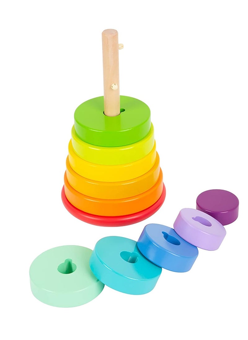 Wooden Round Coloured Tower