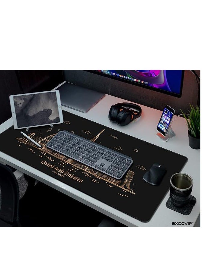 Gaming Mouse Pad XXL,Anti-Skid Mousepad Extended Super Large Keyboard Mouse Pad-World Famous Landmark 900x400mm 9114