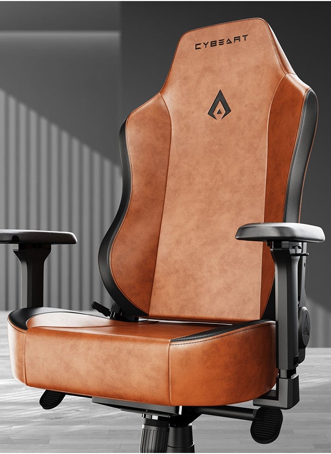 Vintage Gaming/Office Chair | 4D Armrest | Inbuilt Lumbar Support | Supreme PU Leather, Ergonomic, Recline And Tilt With 5 Year Warranty