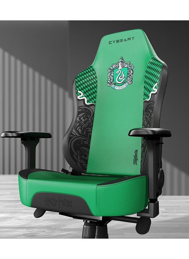 Slytherin Gaming/Office Chair - Harry Potter | 4D Armrest | Inbuilt Lumbar Support | Supreme PU Leather, Ergonomic, Recline And Tilt With 5 Year Warranty