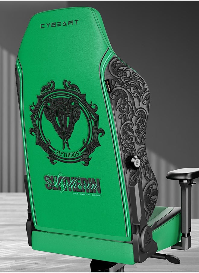 Slytherin Gaming/Office Chair - Harry Potter | 4D Armrest | Inbuilt Lumbar Support | Supreme PU Leather, Ergonomic, Recline And Tilt With 5 Year Warranty