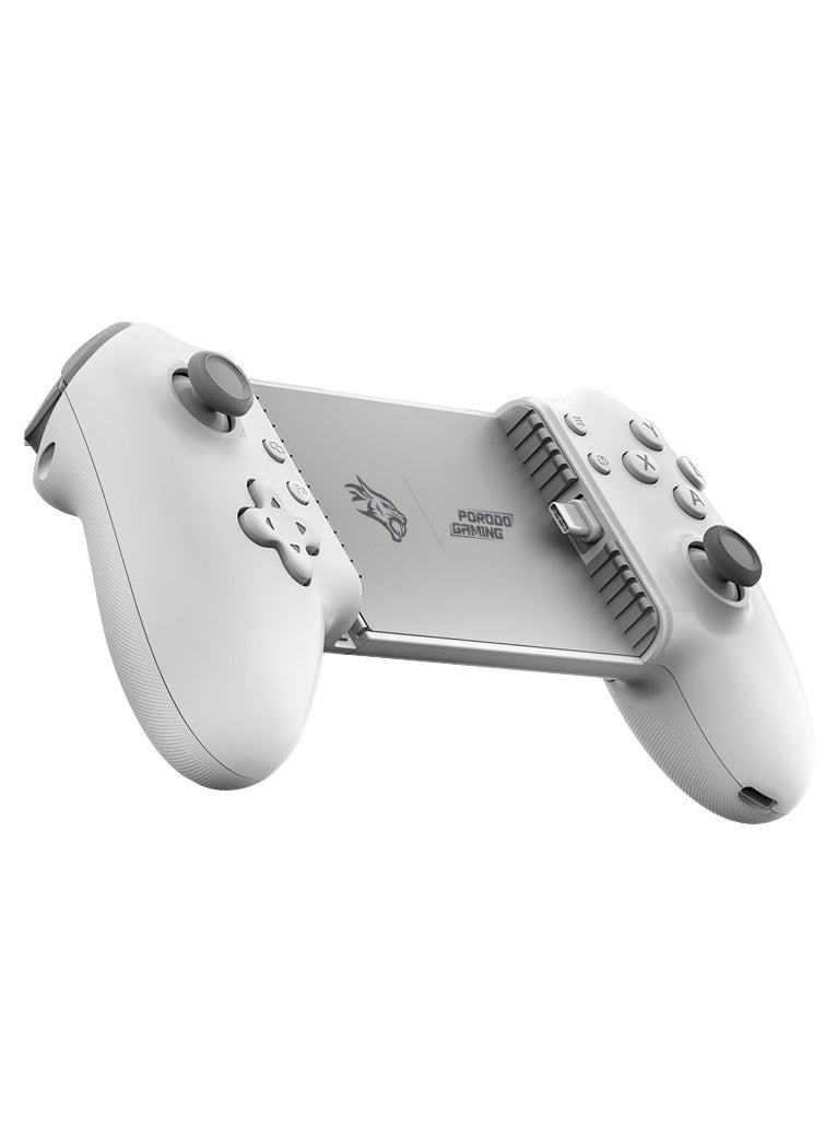 Gaming Controller compatible with IOS and Android / Multi-Platform Game Controller / Bluetooth/Wired Connection / Rapid-Fire Turbo / PC/ PS4/PS5/XBOX Streaming/Cloud computer/XGP/Arcade - White