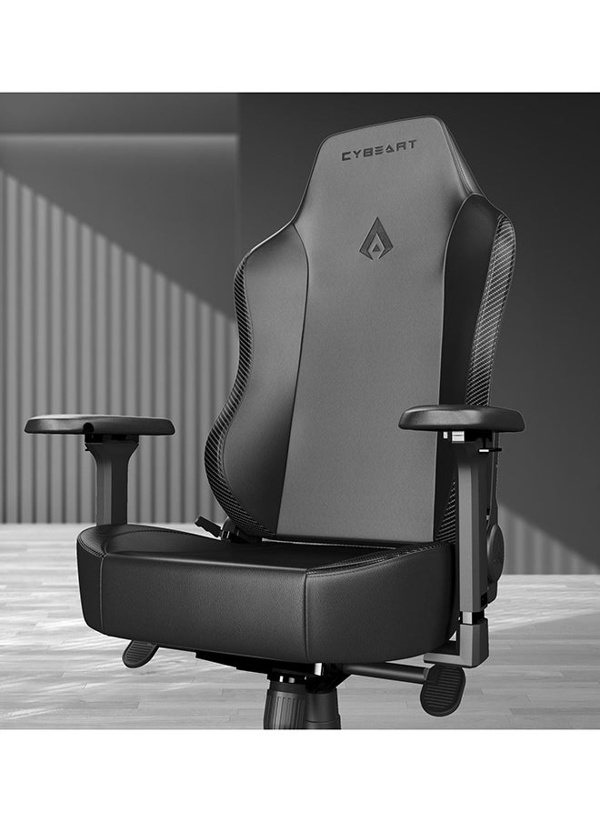 Ghost (Black) Gaming/Office Chair | 4D Armrest | Inbuilt Lumbar Support | Supreme PU Leather, Ergonomic, Recline And Tilt With 5 Year Warranty