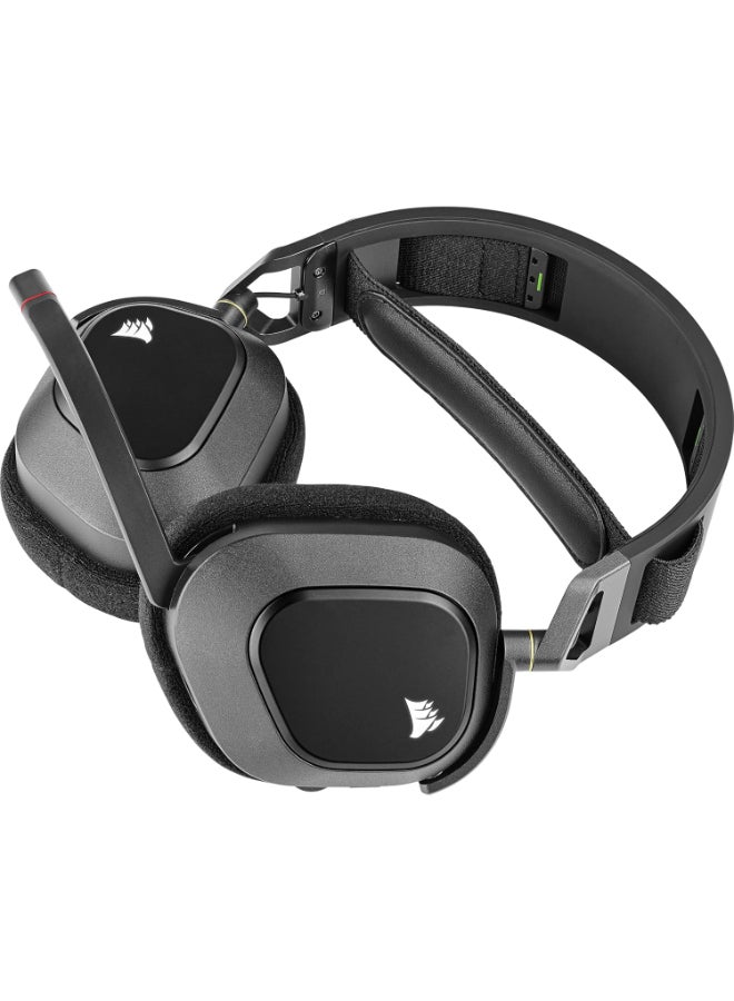 Corsair HS80 RGB Wireless Premium Gaming Headset with Spatial Audio - Works with Mac, PC, PS5, PS4 - Carbon