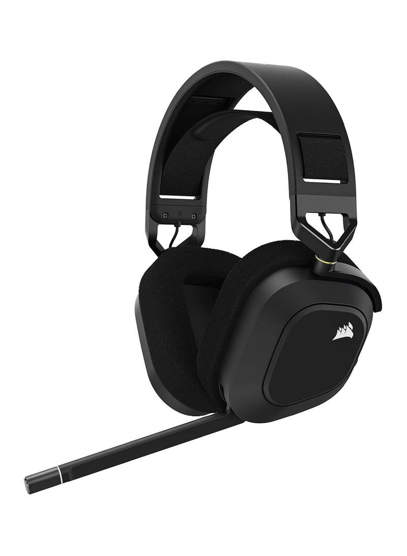 Corsair HS80 RGB Wireless Premium Gaming Headset with Spatial Audio - Works with Mac, PC, PS5, PS4 - Carbon