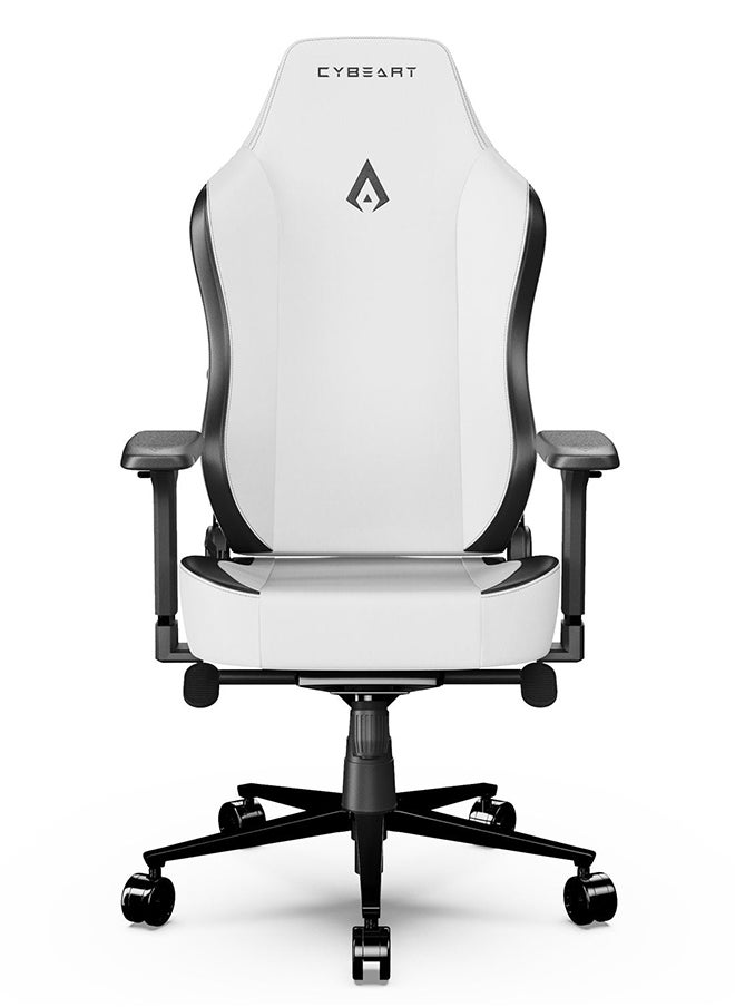 Arctic White Gaming/Office Chair | 4D Armrest | Inbuilt Lumbar Support | Supreme PU Leather, Ergonomic, Recline And Tilt With 5 Year Warranty