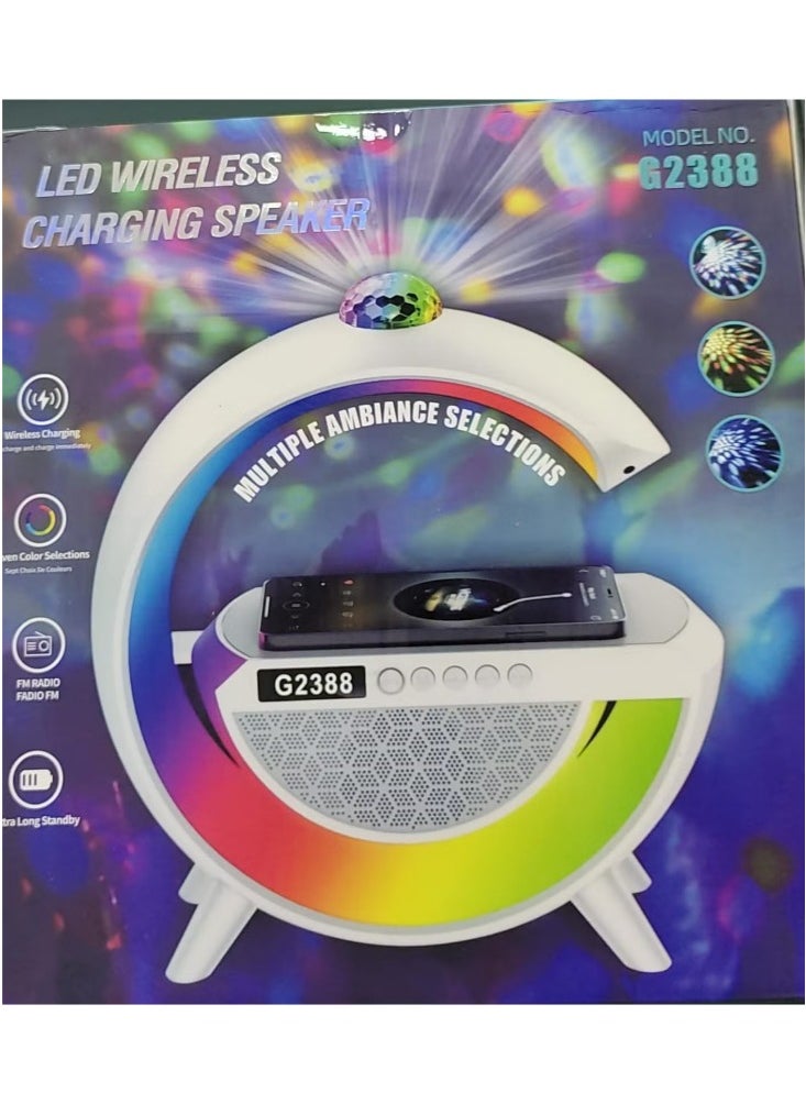 Smart BT Speaker, Wireless Charger & Colorful Atmosphere Lamp - The Perfect Home Decor & Gift