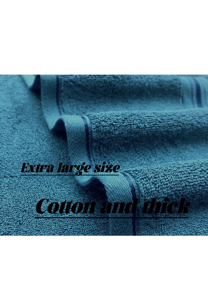 Extra Large Size (200 * 100cm) Luxury Large Bath Towel Pure Cotton Set Soft High Water Absorption Quick Drying Bathroom Spa Beach Hotel Swimming (Green)