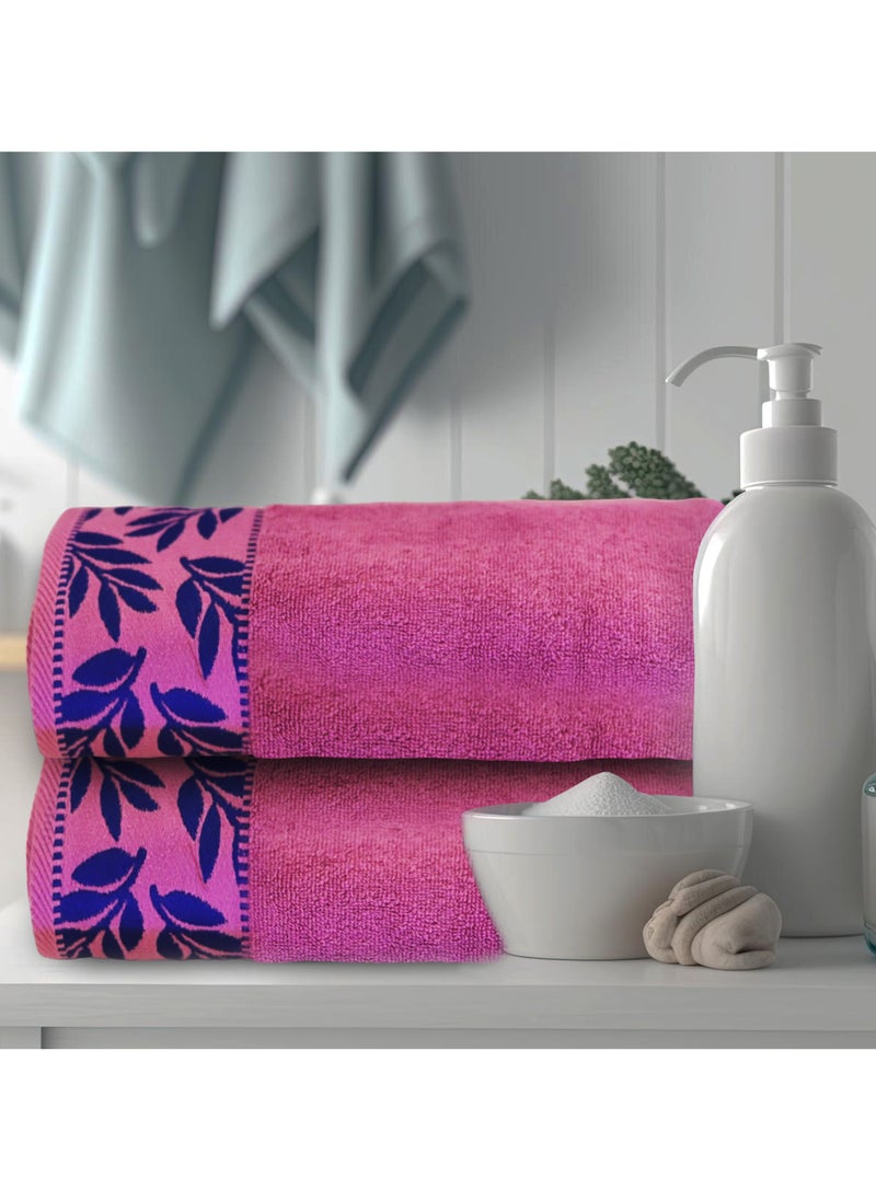 SERENA Towels (Pack of 2) 100% Cotton Premium Bath Towels (165 x 85cm) Lightweight & Highly Absorbent Quick Drying Towels, Perfect for Daily Use Super Soft Towel