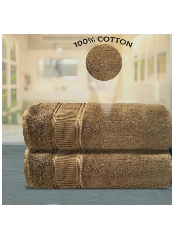 DUKE Firenze Eco-Friendly Luxurious Cotton Bath Towels (Pack of 2) 75X150 cm Ultra Soft Bath Towels Quick Dry, Absorbent, Durable & Washable Towels Easy To Care 100% Cotton Bath Towels