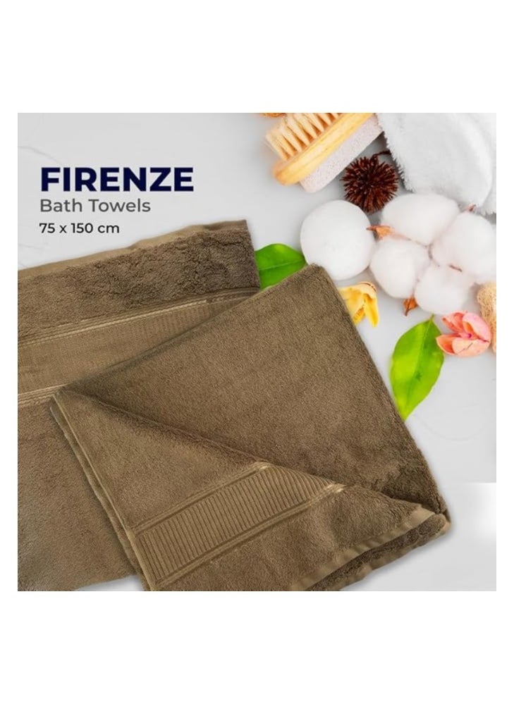 DUKE Firenze Eco-Friendly Luxurious Cotton Bath Towels (Pack of 2) 75X150 cm Ultra Soft Bath Towels Quick Dry, Absorbent, Durable & Washable Towels Easy To Care 100% Cotton Bath Towels