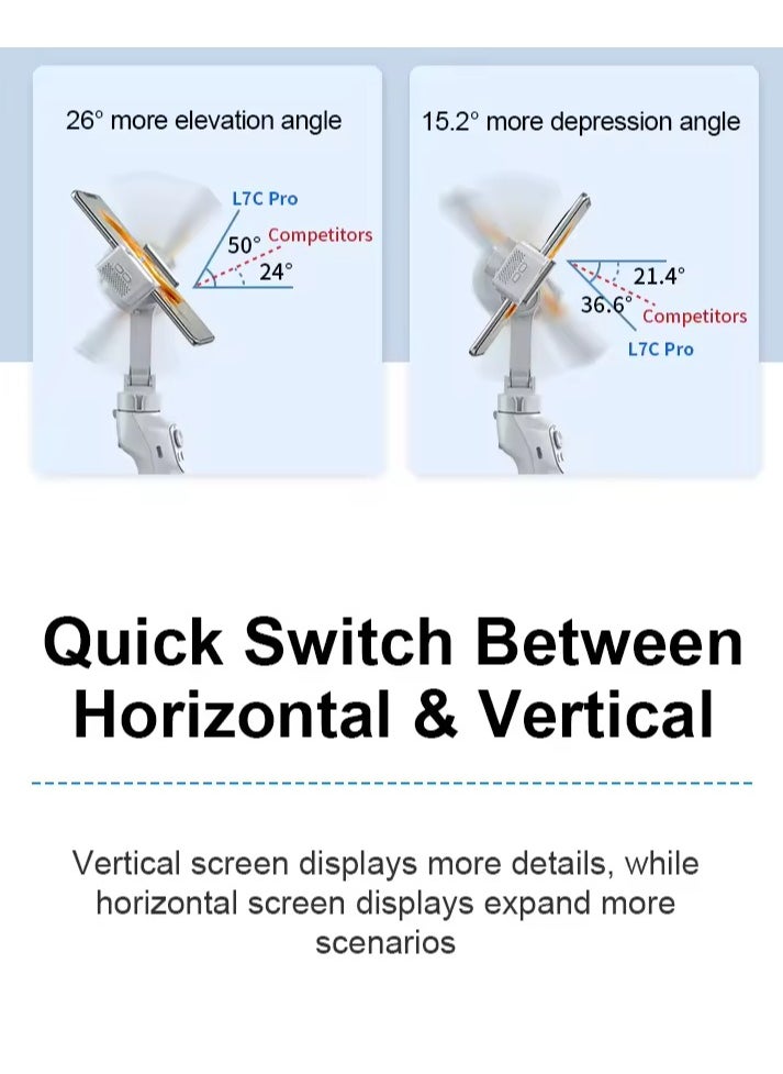 L7C Pro Plus Face Tracking Rotation Phone Gimbal Tripod 3 Axis Foldable Gimbal