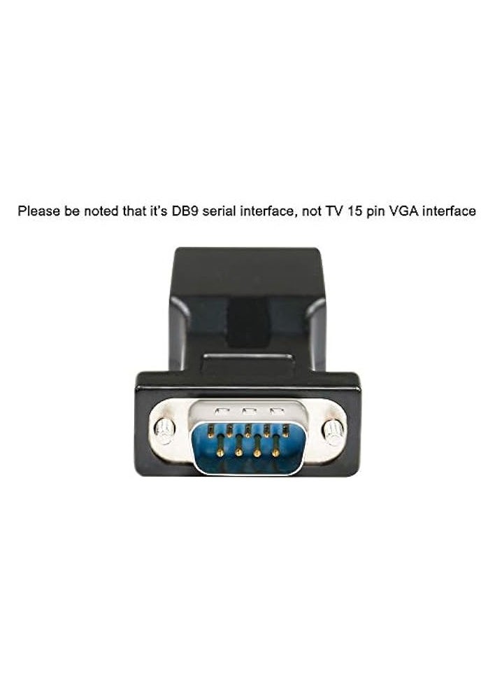 DB9 to RJ45 Serial Adapter RS232 Male to RJ-45 Female Ethernet Converter Compatible with Standard 9 Pin RS-232 Devices