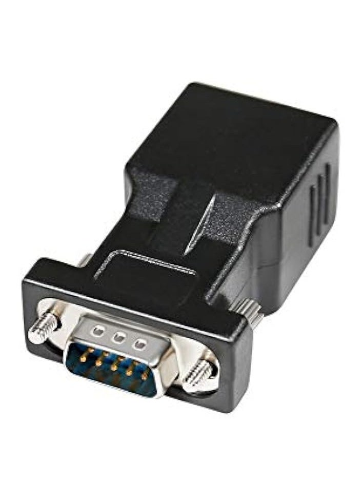 DB9 to RJ45 Serial Adapter RS232 Male to RJ-45 Female Ethernet Converter Compatible with Standard 9 Pin RS-232 Devices