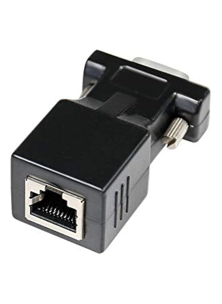 DB9 to RJ45 Serial Adapter RS232 Male to RJ-45 Female Ethernet Converter Compatible with Standard 9 Pin RS-232 Devices