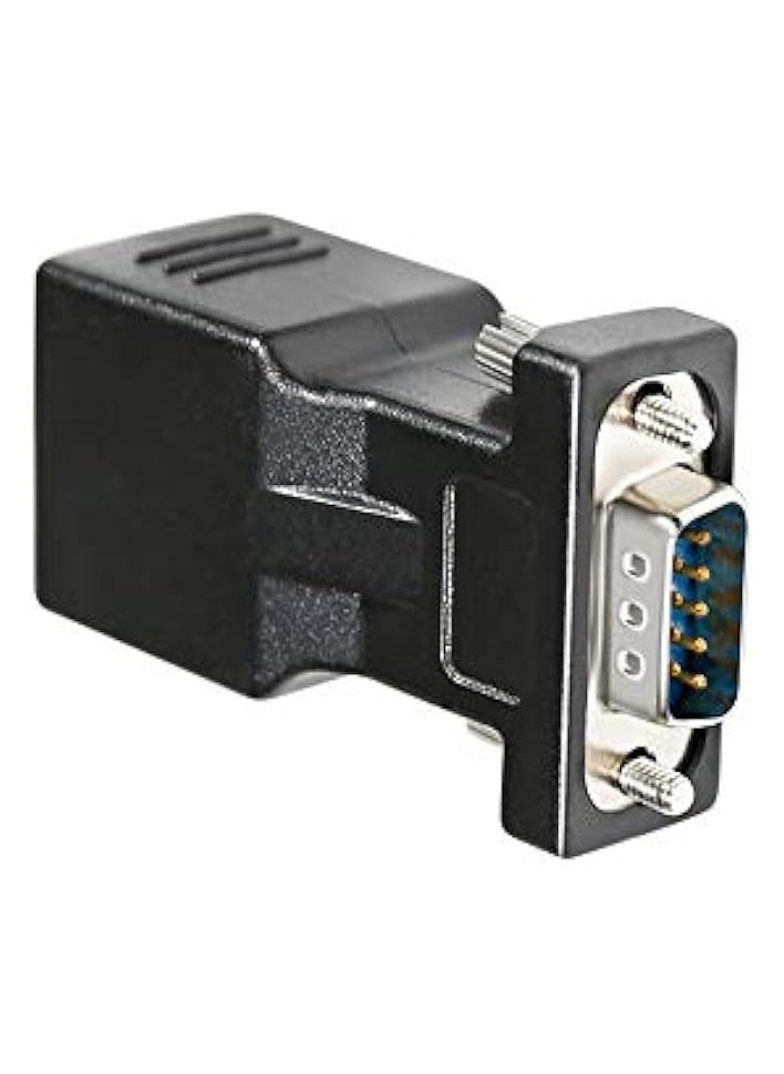 DB9 to RJ45 Serial Adapter RS232 Male to RJ-45 Female Ethernet Converter Compatible with Standard 9 Pin RS-232 Devices