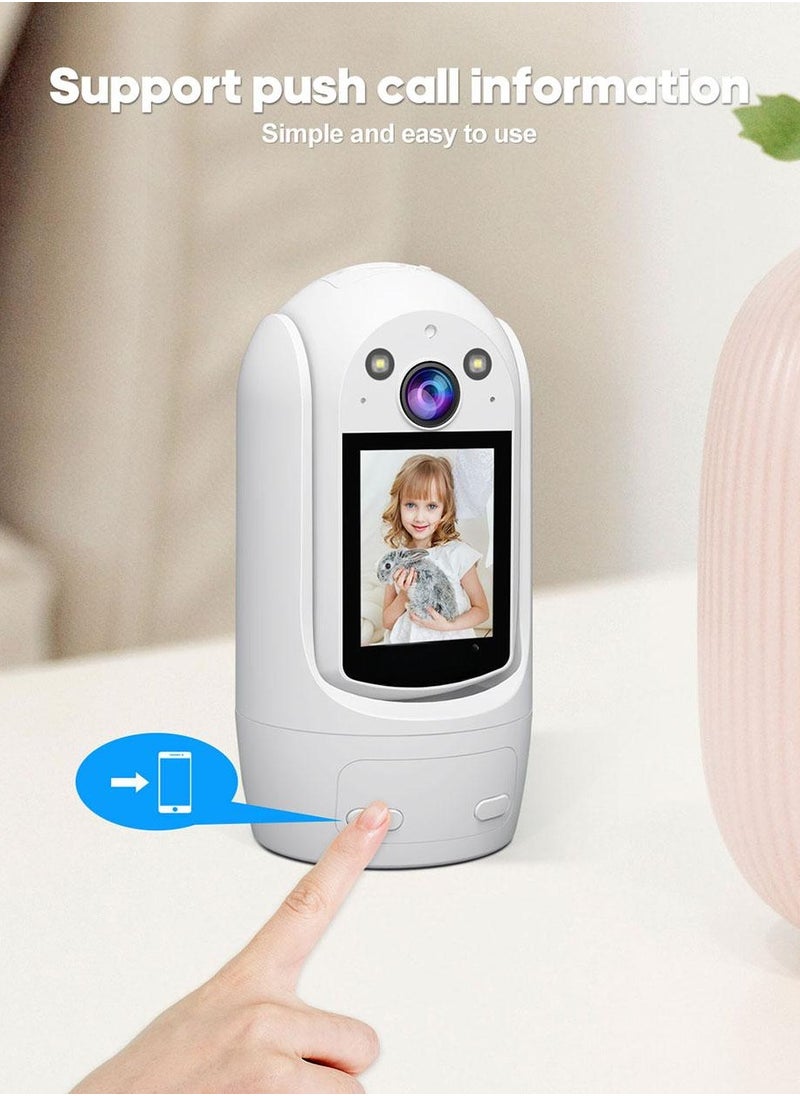 SH060,Indoor video calling smart Cameras ,Wifi Cameras 2.4inch HD Display and two-way video calling, 1080P Full HD ，360°panoramic house viewing，Accompany children AndTake care of The Elderly