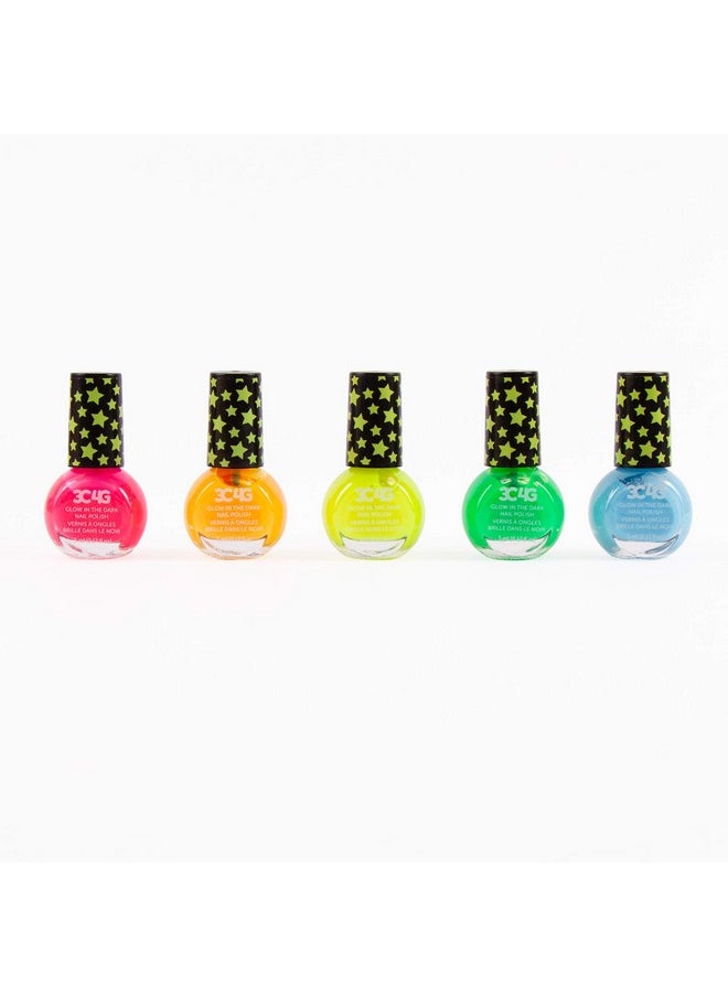 Glow In The Dark Nail Polish Nail Polish Set For Girls & Teens Includes 5 Glow In The Dark Colors Nontoxic Nail Polish Kit For Kids Ages 8+ By Make It Real