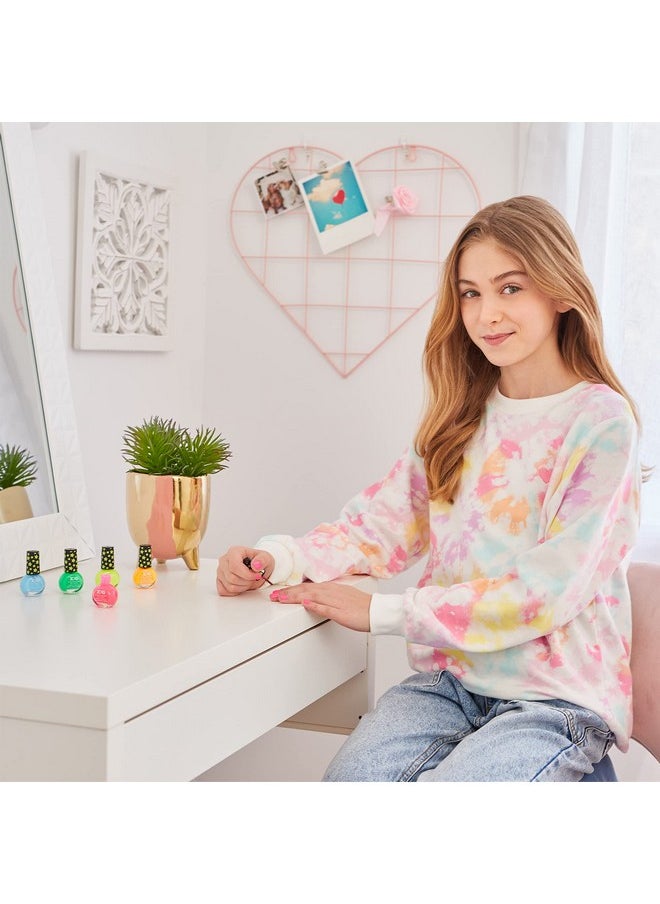 Glow In The Dark Nail Polish Nail Polish Set For Girls & Teens Includes 5 Glow In The Dark Colors Nontoxic Nail Polish Kit For Kids Ages 8+ By Make It Real