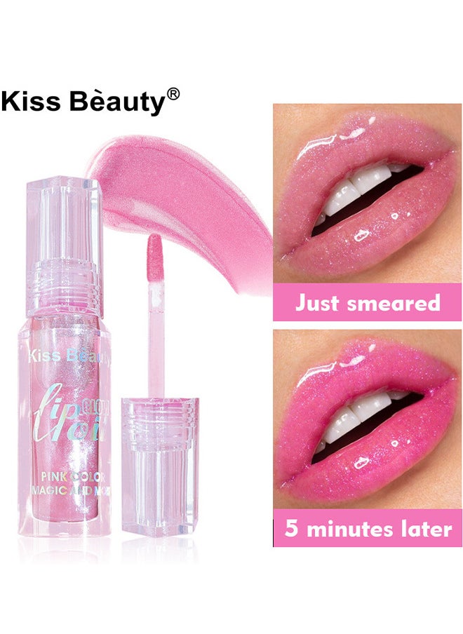 Lip Oil Gloss Temperature Color Changing Moisturizing Makeup Lipstick Hydrating Lip Plumper Extreme Lip Care Long Lasting Lip Glow Oil, Nourishing Repairing And Non-Sticky Primer Lip Tint