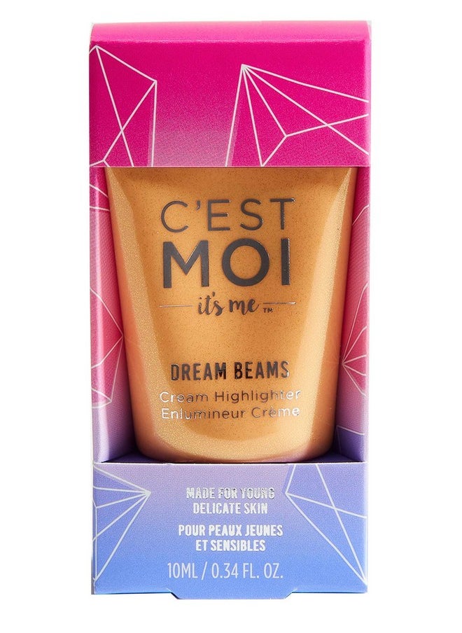 Dream Beams Cream Highlighter ; Gentle, Lightweight, Blendable Cream Highlighter Gives Skin A Dreamy Luminous Glow, Enriched With Shea Butter And Aloe Leaf ; Sunstar (Gold), 0.34 Fl Oz