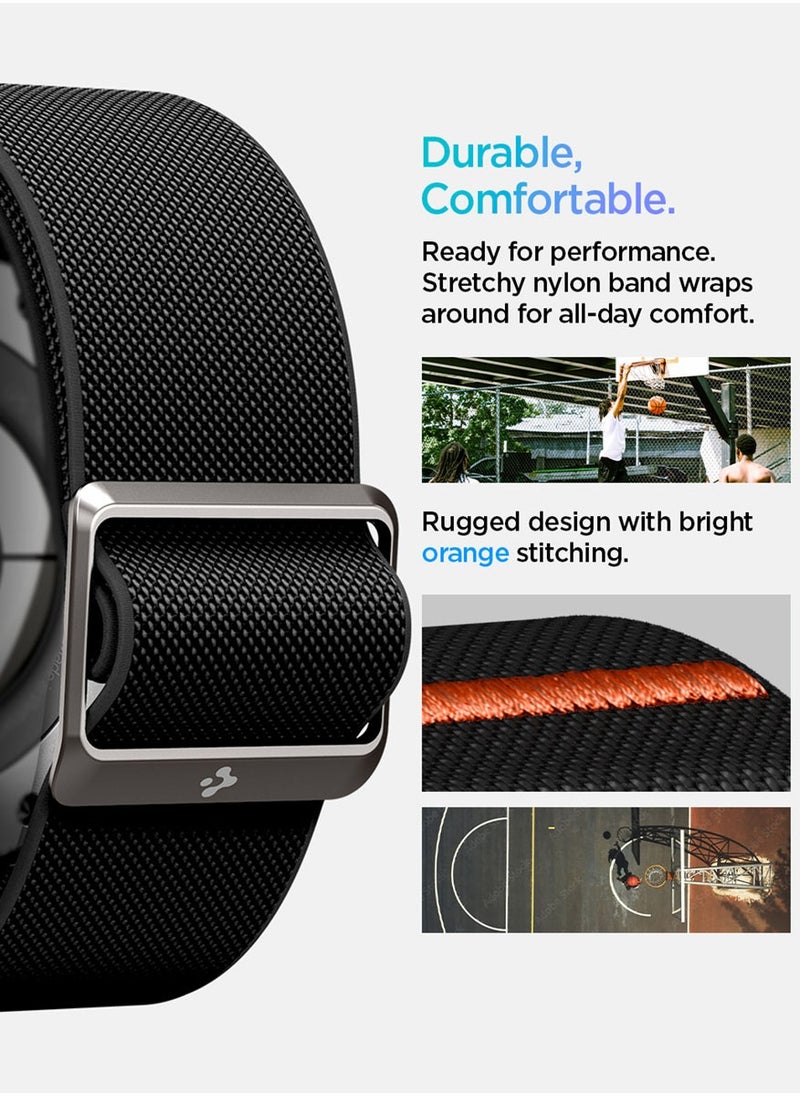 Lite Fit for Samsung Galaxy Watch ULTRA Band 47mm Nylon Solo Loop Band Strap - Black