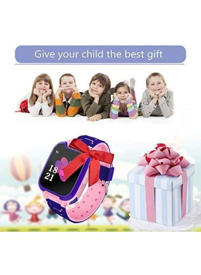 Children's Smartwatch LBS Tracker Intelligent Watch with Call SOS Voice Chat Digital Camera Game for Children Boys and Girls Student With Touch Screen for Children Birthday Gifts