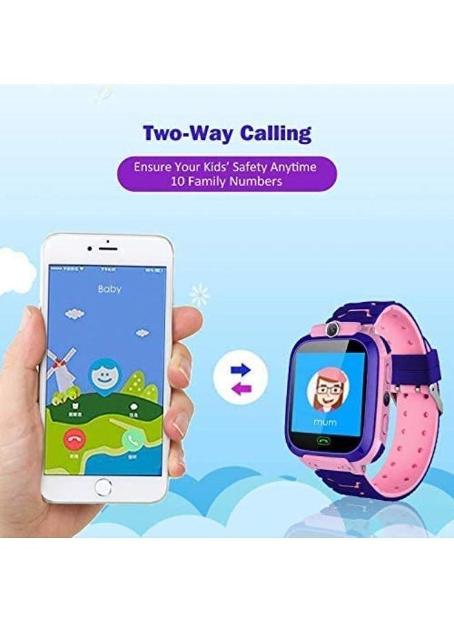 Children's Smartwatch LBS Tracker Intelligent Watch with Call SOS Voice Chat Digital Camera Game for Children Boys and Girls Student With Touch Screen for Children Birthday Gifts