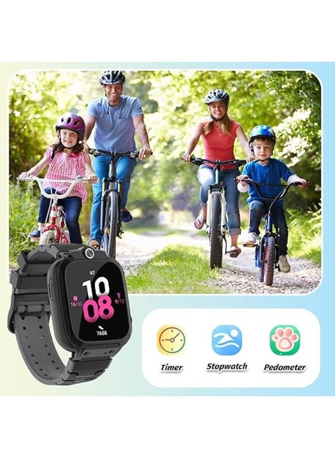 Children's Smartwatch LBS Tracker Intelligent Watch with Call SOS Voice Chat Digital Camera Game for Children Boys and Girls Student With Touch Screen for Children Birthday Gifts