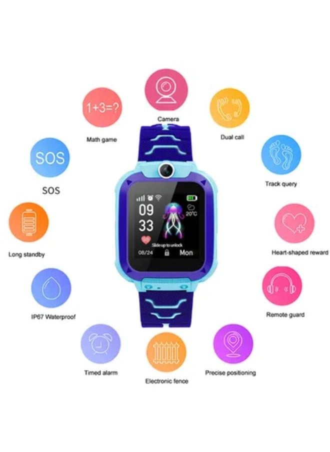 Children's Smartwatch LBS Tracker Intelligent Watch with Call SOS Voice Chat Digital Camera Game for Children Boys and Girls Student With Touch Screen for Children Birthday Gifts