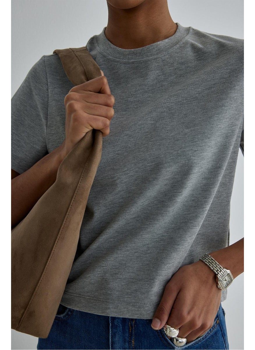 Grey Comfy Basic T-Shirt