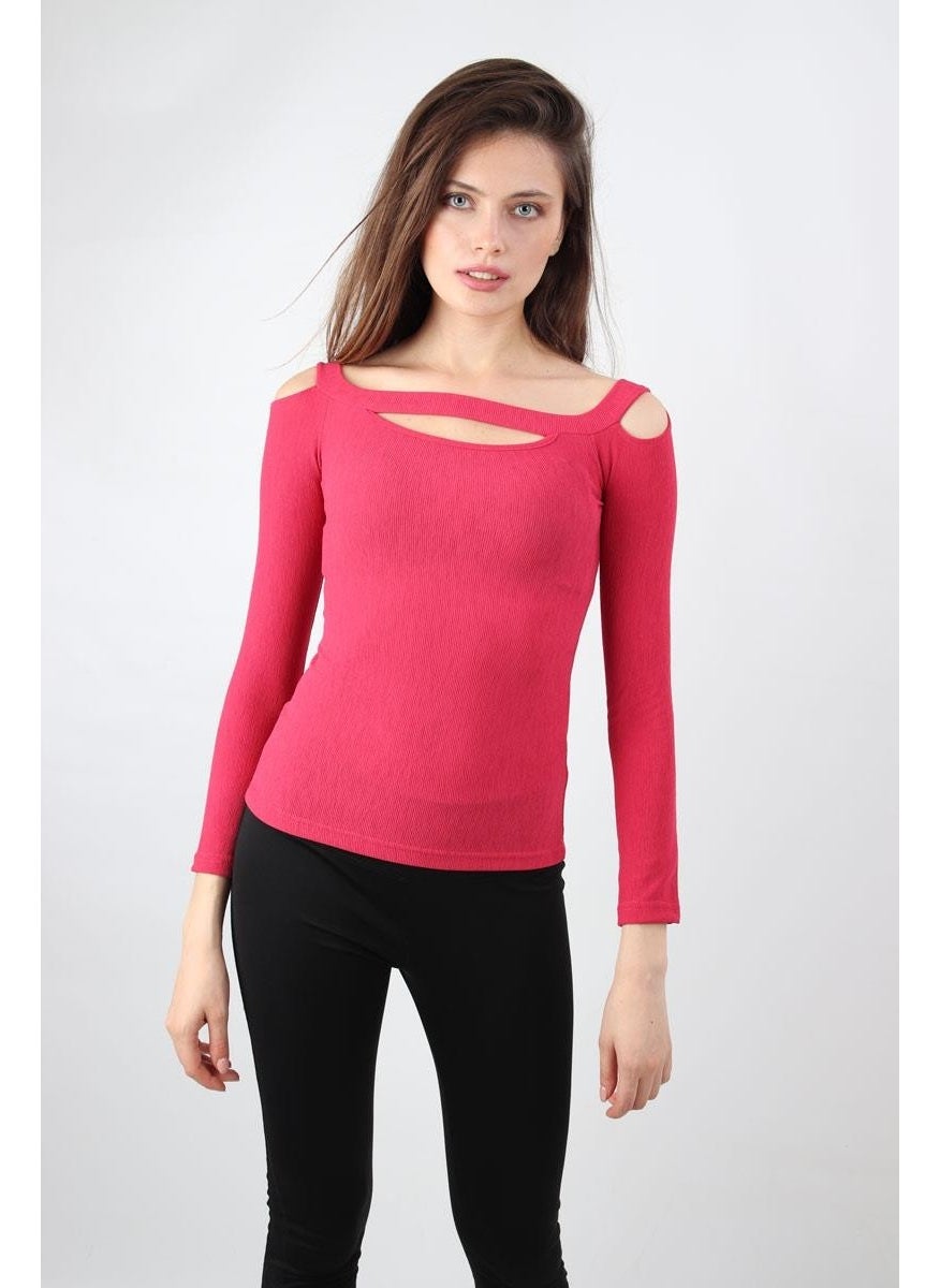 Shoulder Detail Long Sleeve T-Shirt (B20-159600)
