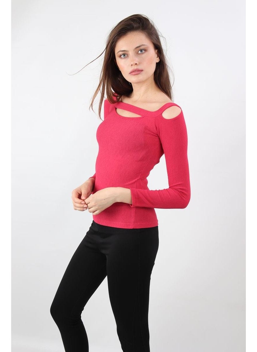 Shoulder Detail Long Sleeve T-Shirt (B20-159600)