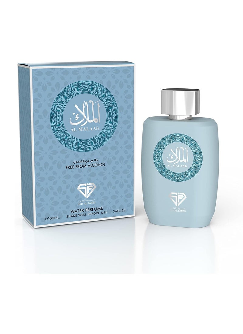 Saif Al Fares Al Malaak Perfume | Unisex Long Lasting Alcohol-Free Spray | Mango Nectarine Blood Orange Coconut Head Notes | Exotic Scented & Fresh Body Mist With Luxurious Fragrance | 100 ml