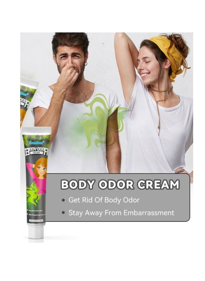 Underarm Care Odor Cream - Armpit Odor Cream Body Odour Remover Cream - Herbal Body Odor Remover Cream Underarm Sweat Deodorant For Man Woman Reduce Sweat And Eliminate Smell 1 PCS 20g