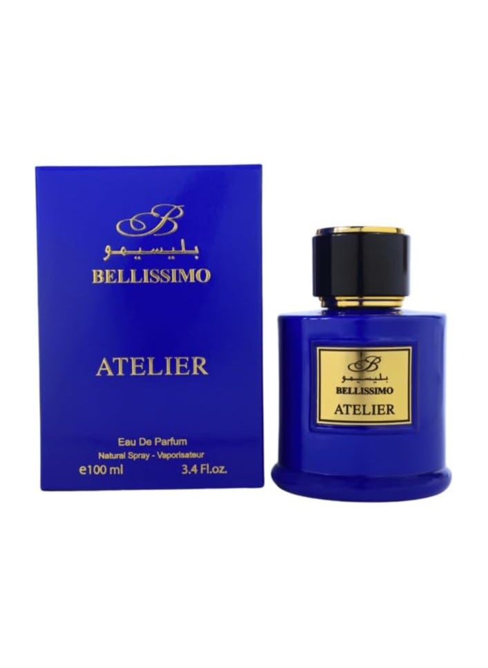 Bellissimo Atelier Blue Eau de Parfum 3.4 fl oz – Captivating & Long Lasting Women's Fragrance in Elegant Packaging!