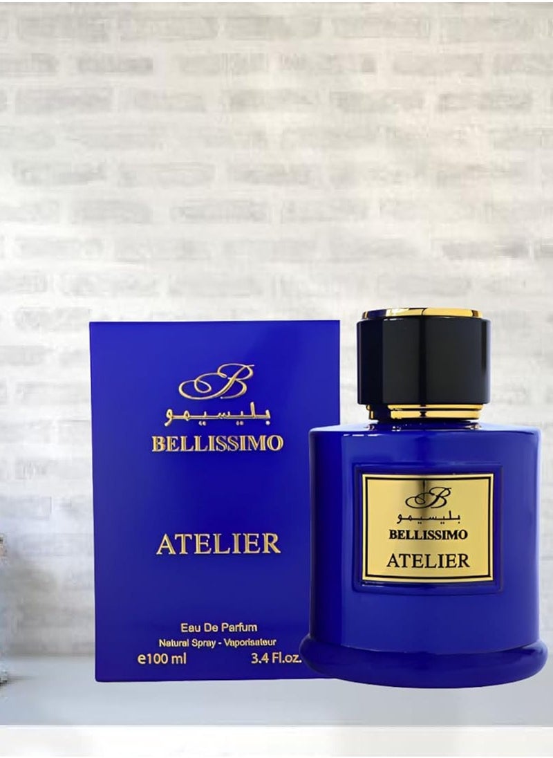 Bellissimo Atelier Blue Eau de Parfum 3.4 fl oz – Captivating & Long Lasting Women's Fragrance in Elegant Packaging!