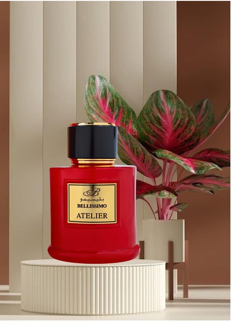 Bellissimo Atelier Red A Long-Lasting Unisex Eau de Parfum Fragrance with a Captivating Scent! : Beautiful Packaging