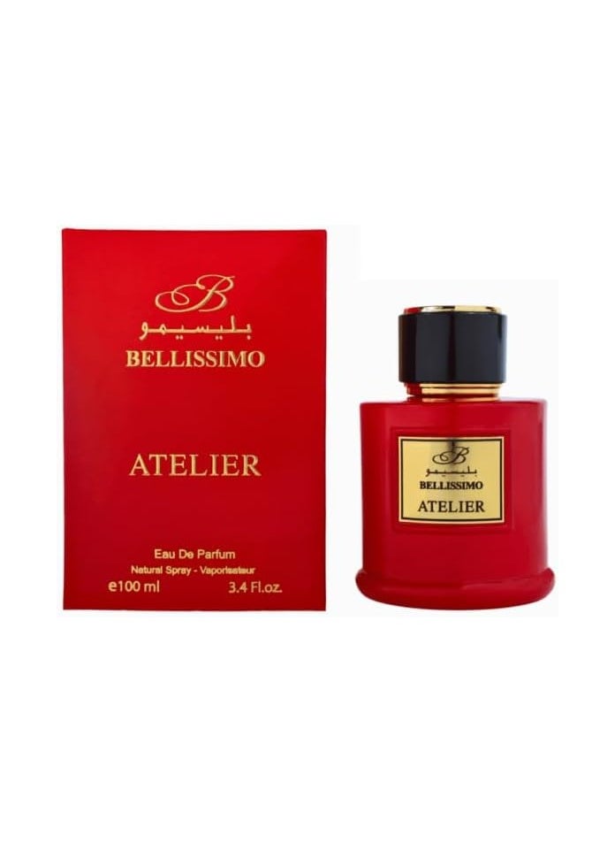 Bellissimo Atelier Red A Long-Lasting Unisex Eau de Parfum Fragrance with a Captivating Scent! : Beautiful Packaging