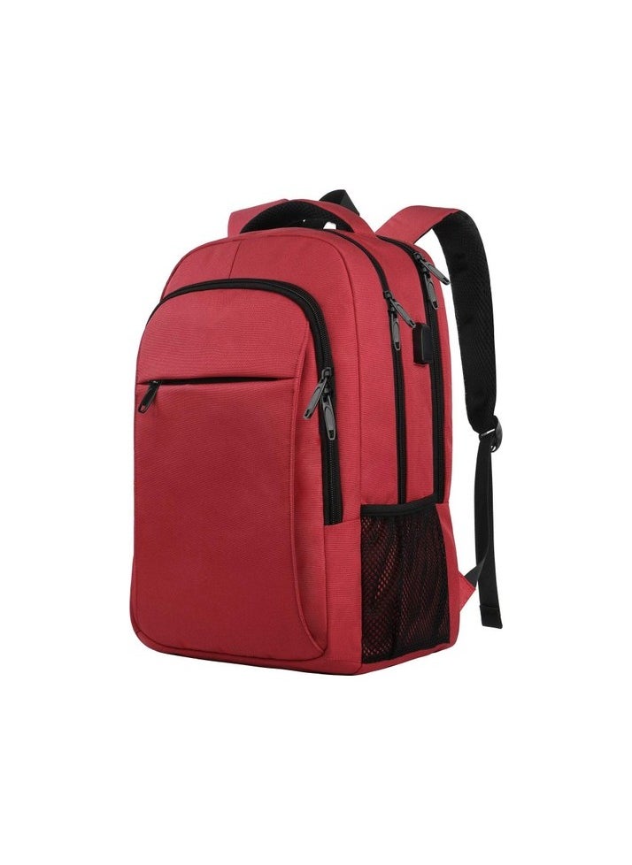 Daily useful USB Large Capacity Backpack Colour:Red model:rice bucket