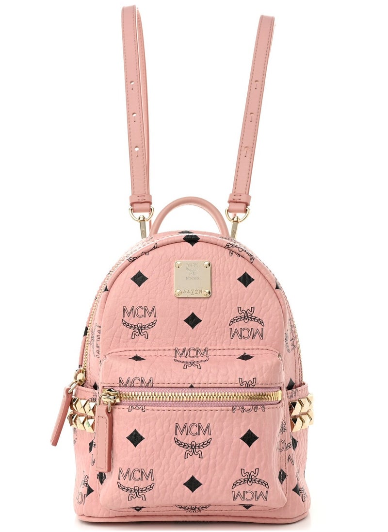 MCM Stark Bebe Boo Side Studs Backpack in Visetos